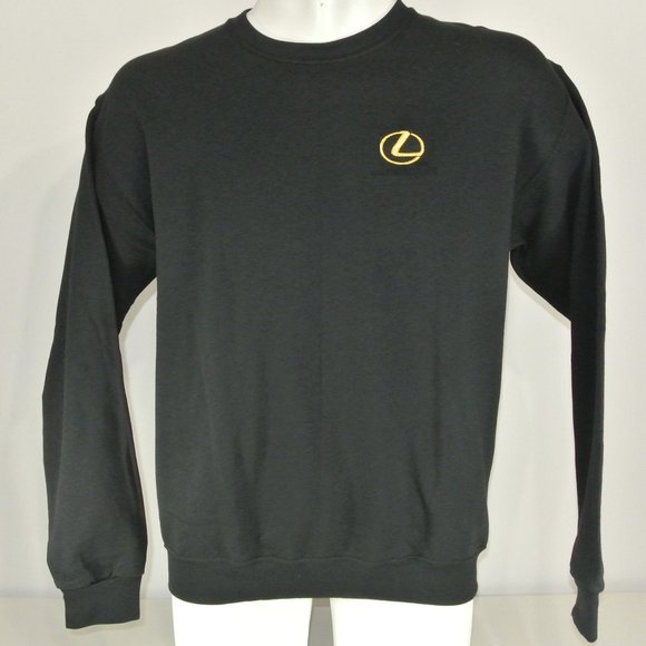 LEXUS Gold Logo Car Dealership Black Sweatshirt Employee Uniform Shirt Size M - Picture 4 of 15